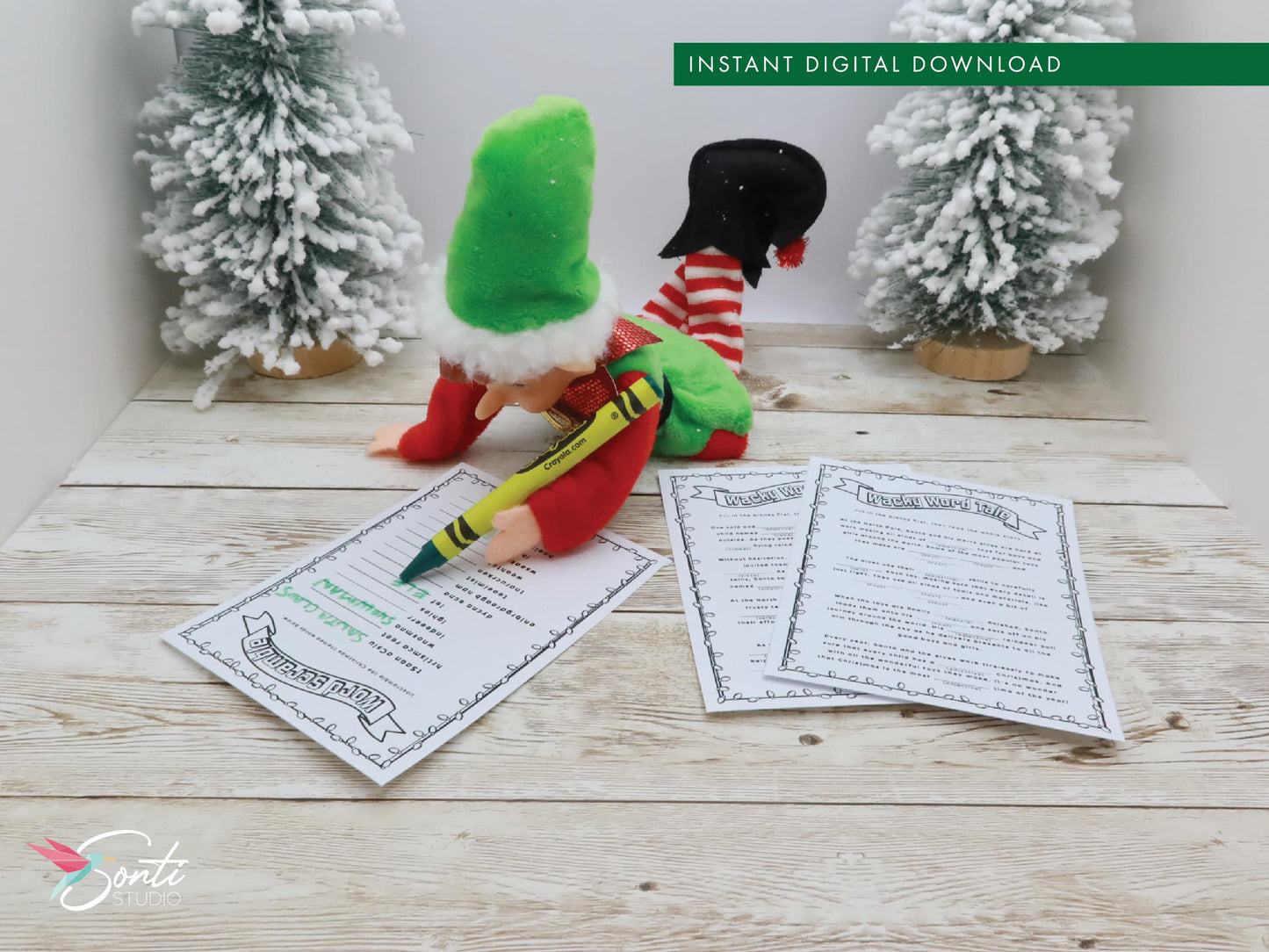 Christmas Elf Word Game Activity Pages