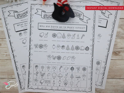 Christmas Elf Secret Message Activity Pages