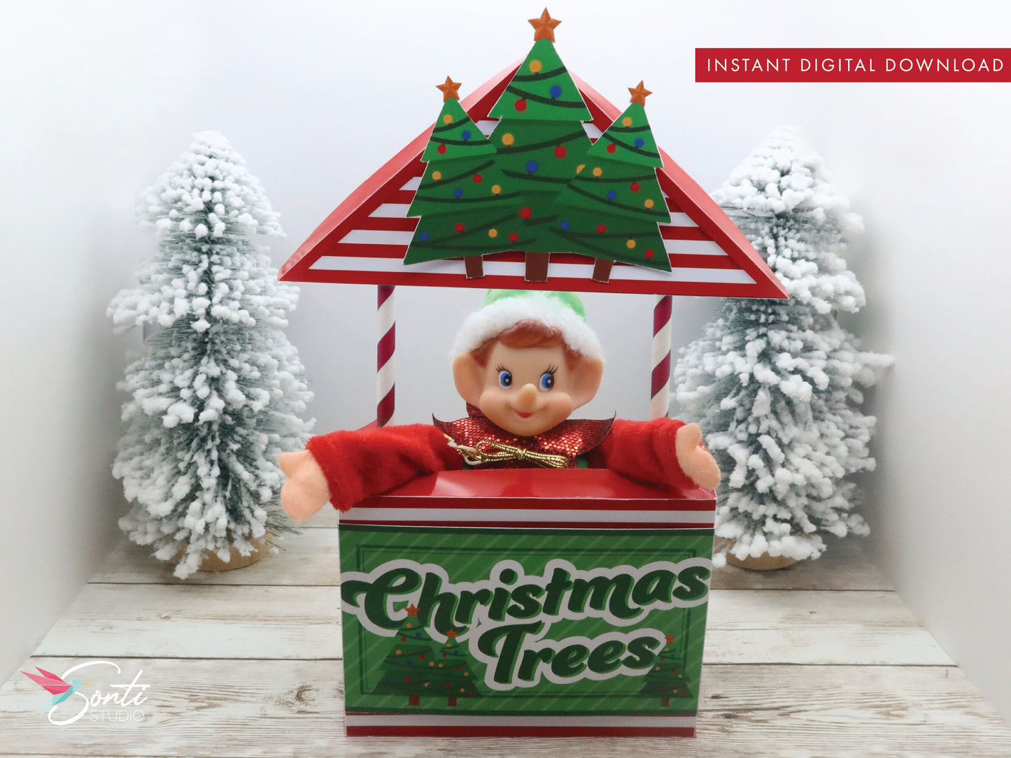 Christmas Elf Christmas Tree Stand Booth