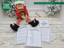Christmas Elf Word Game Activity Pages