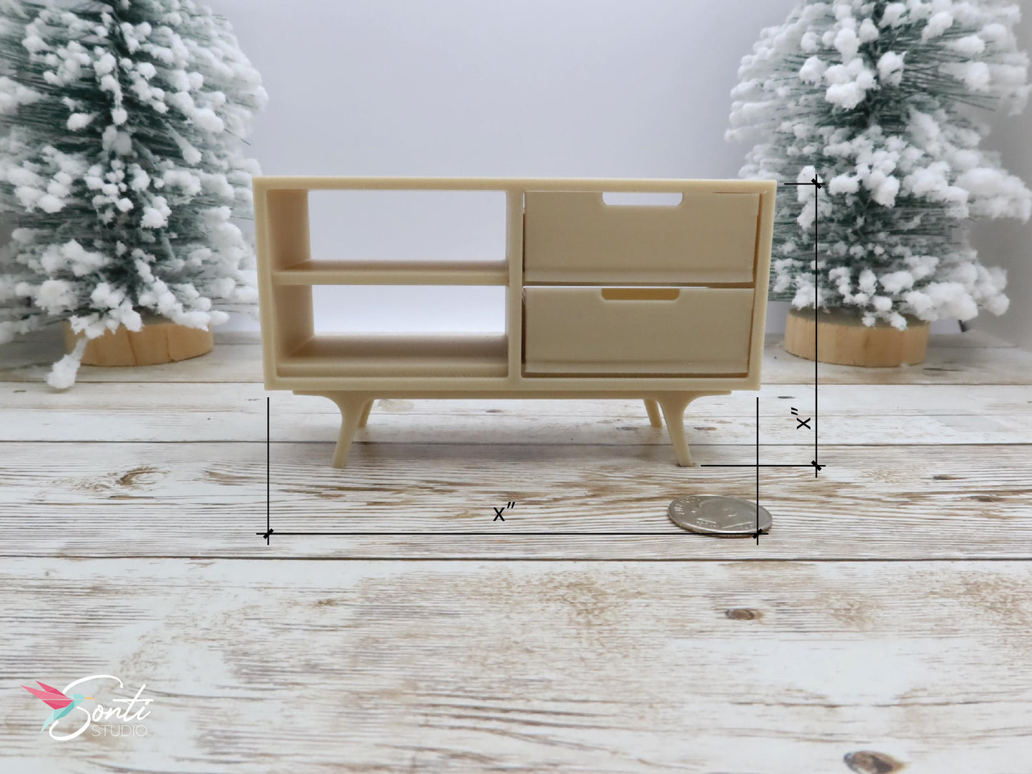 1:12 Miniature TV Stand