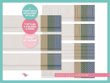 1:12 & 1:6 Miniature Printable Dollhouse Miniature Molding, Historic Colors