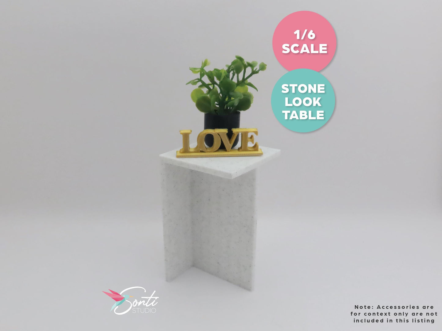 1:6 Miniature Modern Side Table