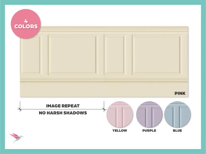 1:12 & 1:6 Miniature Printable Dollhouse Miniature Molding, Pastel Colors