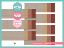 1:12 & 1:6 Miniature Printable Dollhouse Miniature Molding, Warm Earth Color